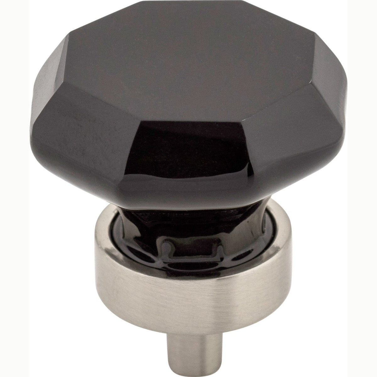 TOP KNOBS Black Octagon Crystal Cabinet Knob