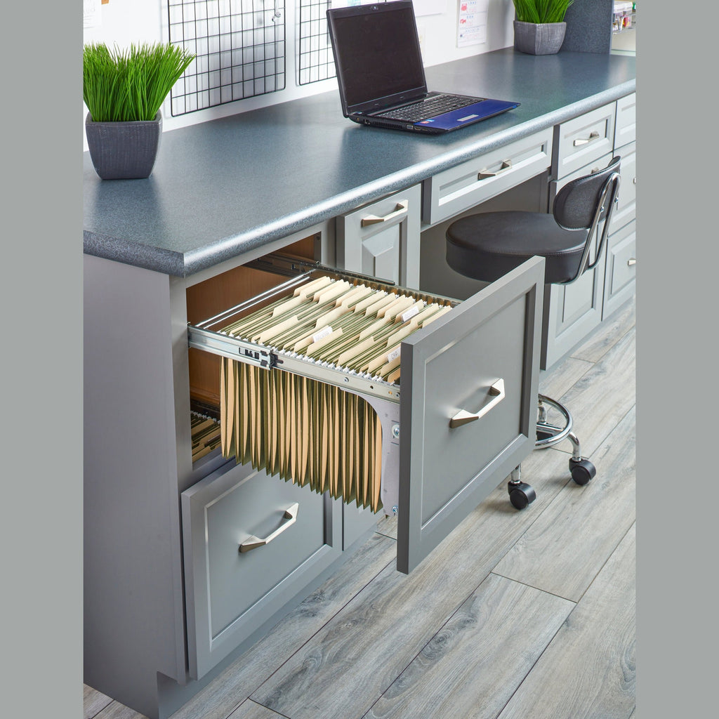 REV-A-SHELF RAS-FDSM-DM15-1 15" Chrome File Drawer System for 18" Base