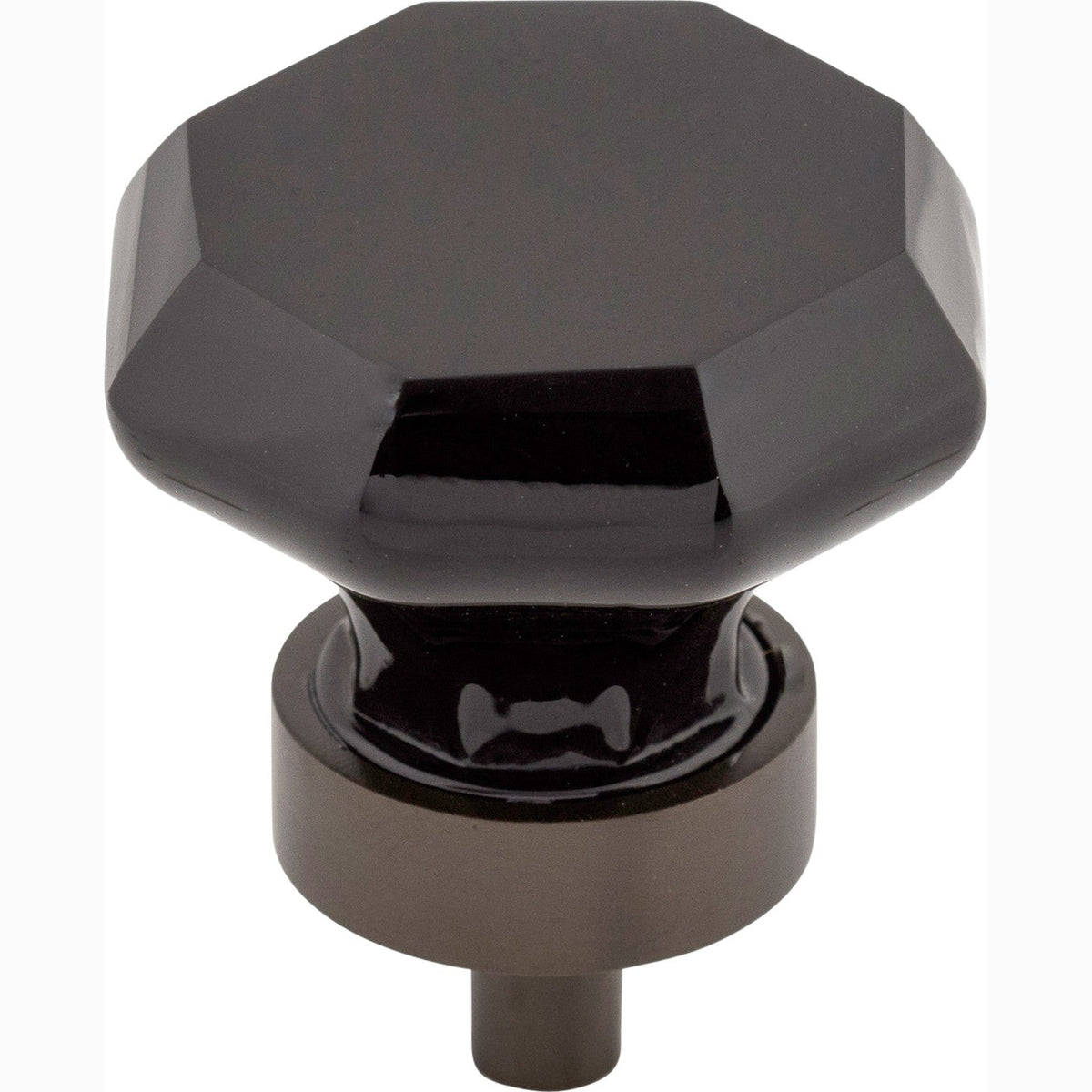 TOP KNOBS Black Octagon Crystal Cabinet Knob
