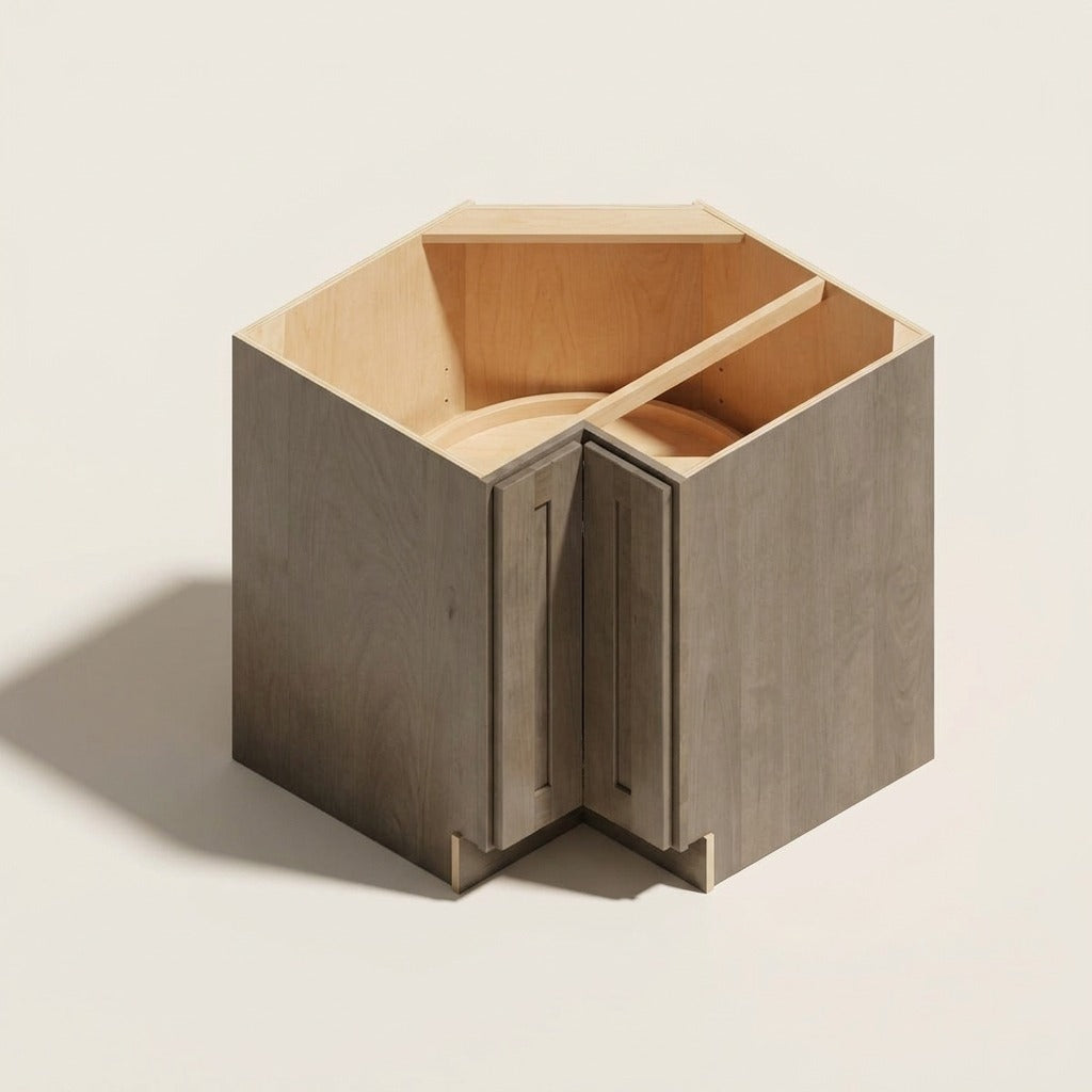 Seaport Driftwood Lazy Susan Corner Base - 36w 34½h 24d