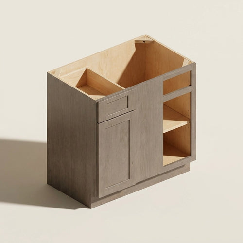 Seaport Driftwood Blind Corner Base - 33w 34½h 24d