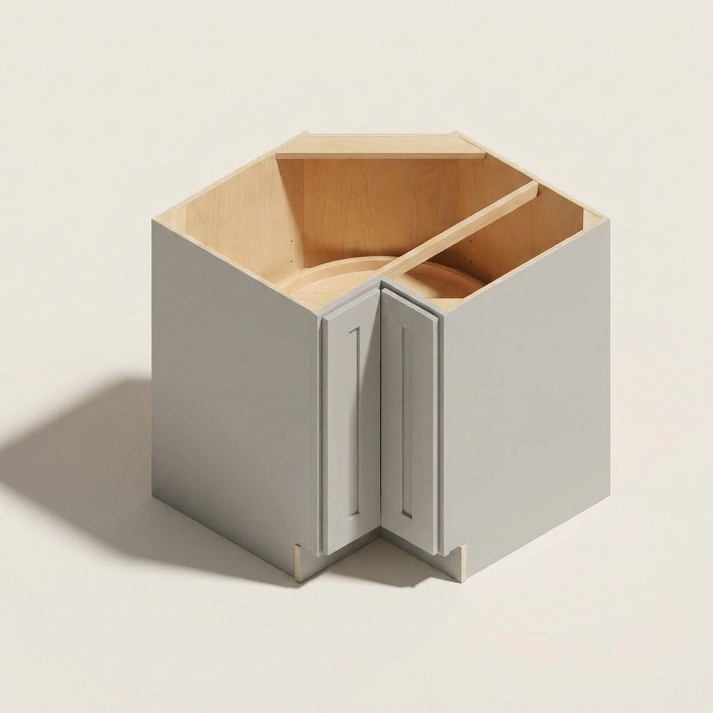 Seaport Light Gray Lazy Susan Corner Base - 36w 34½h 24d