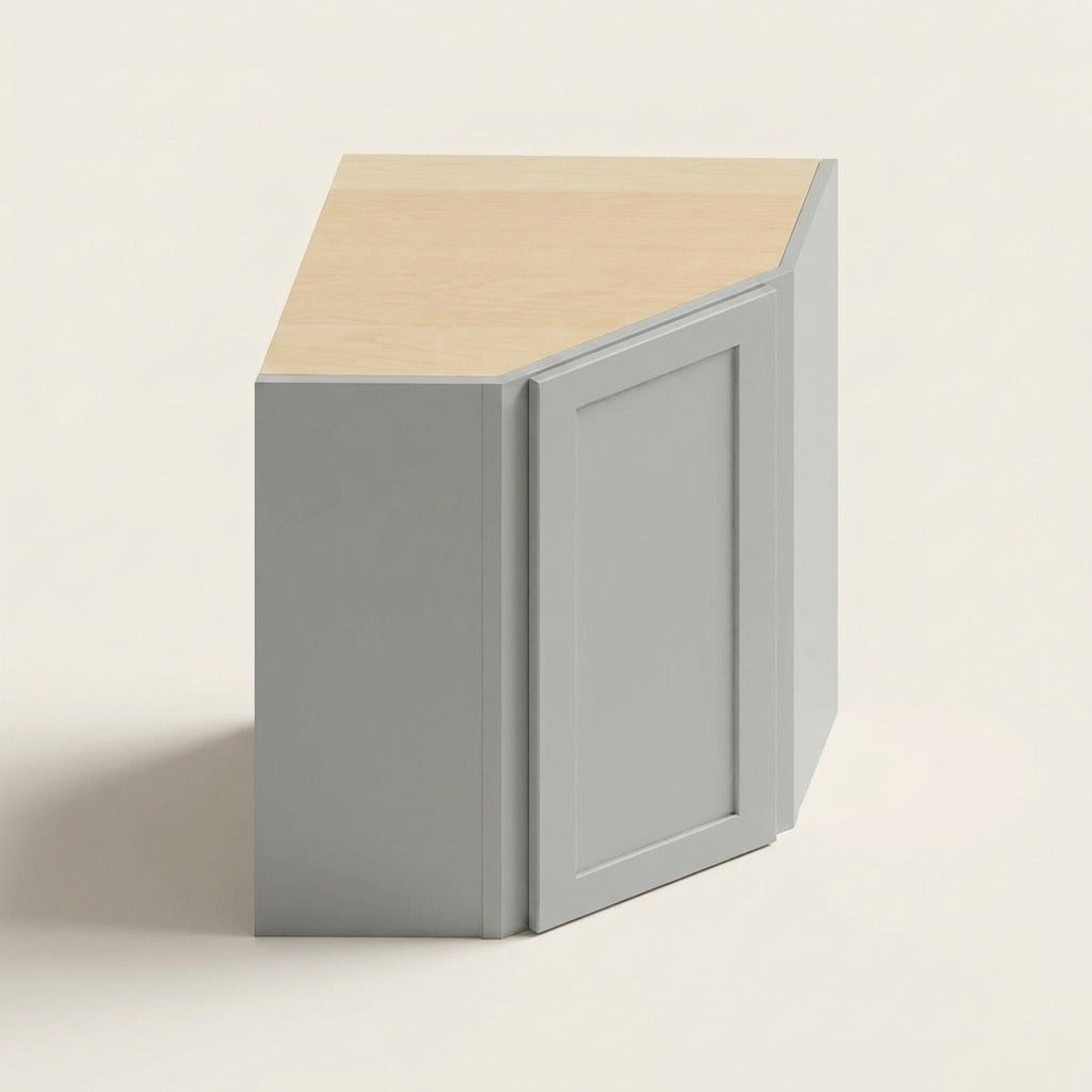 Seaport Light Gray Diagonal Corner Wall - 18w 30h 24d