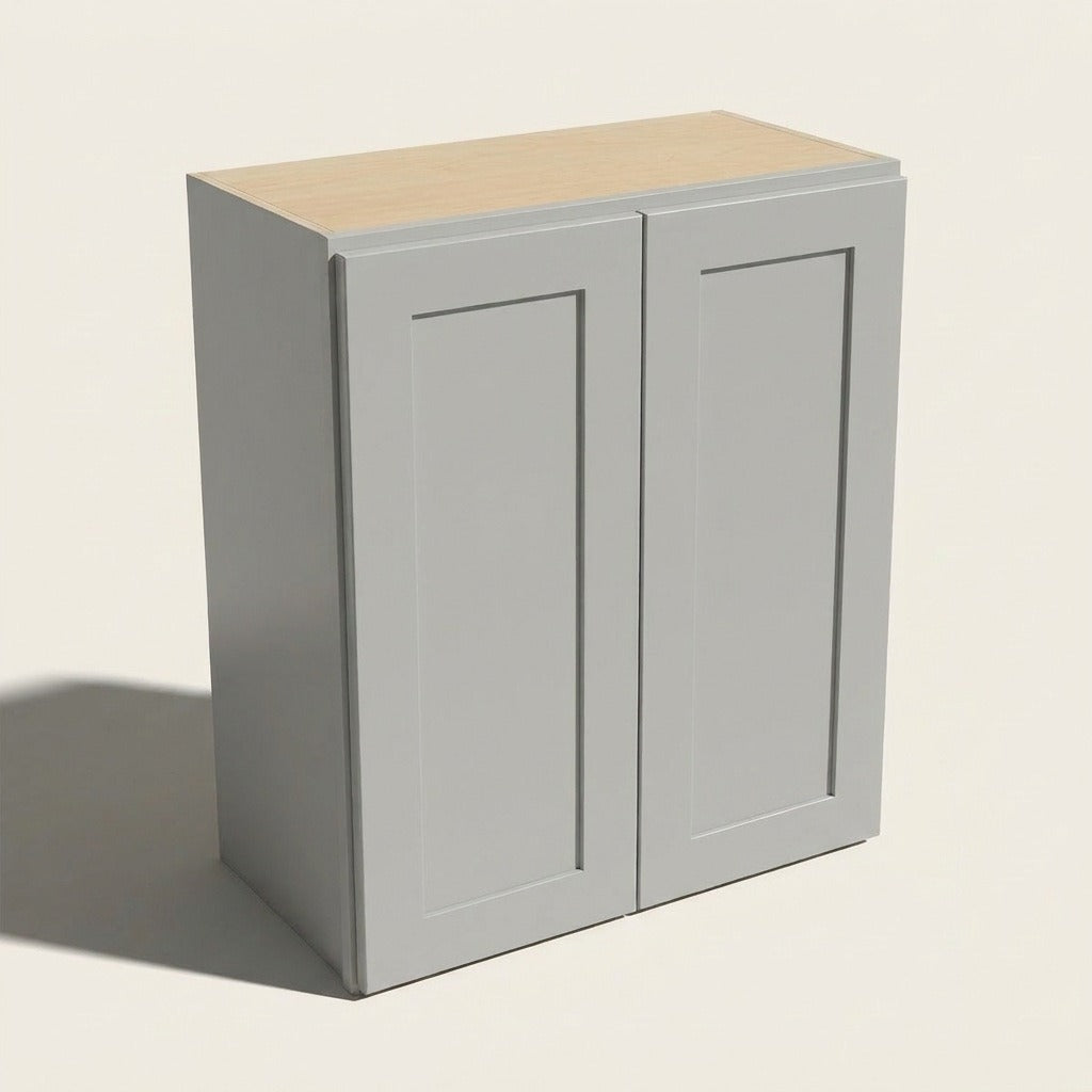 Seaport Light Gray Standard Wall Cabinet - 24w 30h 12d