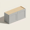 Seaport Light Gray Double Door Wall - 30w 15h 12d