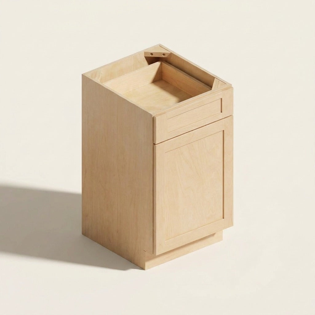 Seaport Natural Trash Pull-Out Base - 15w 34½h 24d