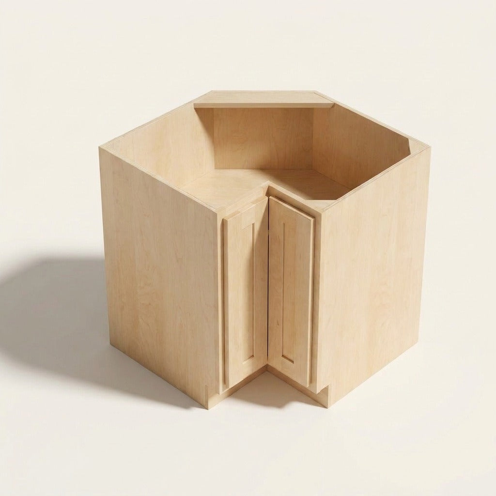 Seaport Natural Easy-Reach Corner Base - 33w 34½h 24d