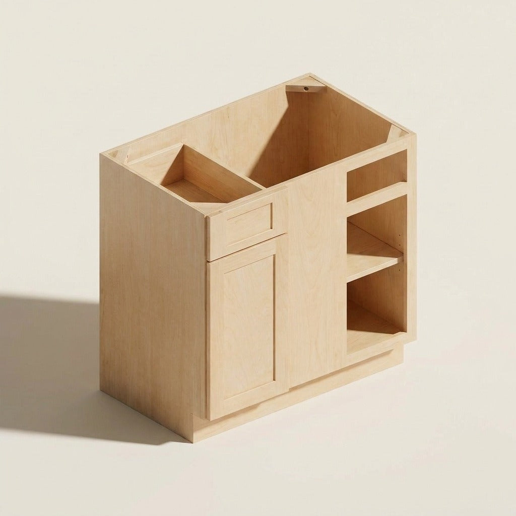 Seaport Natural Blind Corner Base - 33w 34½h 24d