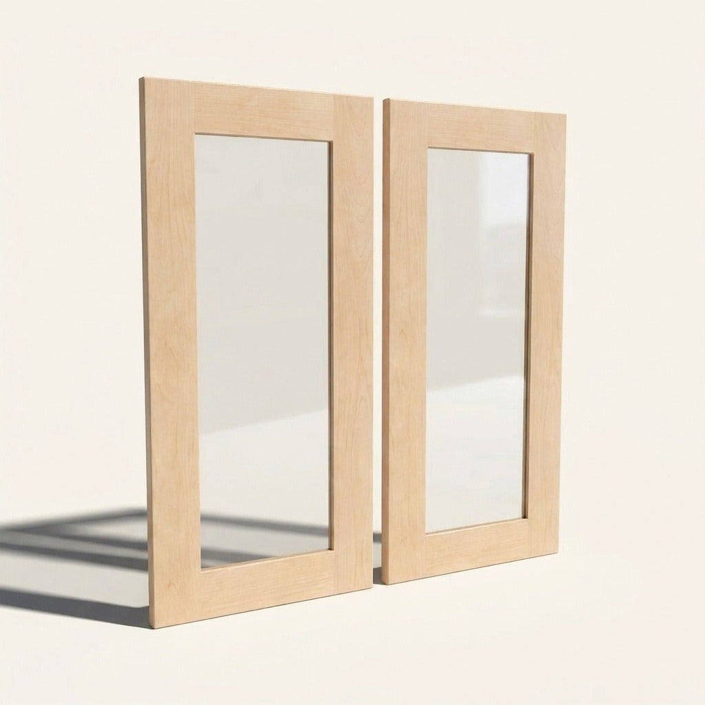 Seaport Natural Glass Cabinet Doors, 2ct - 14¾w 29½h