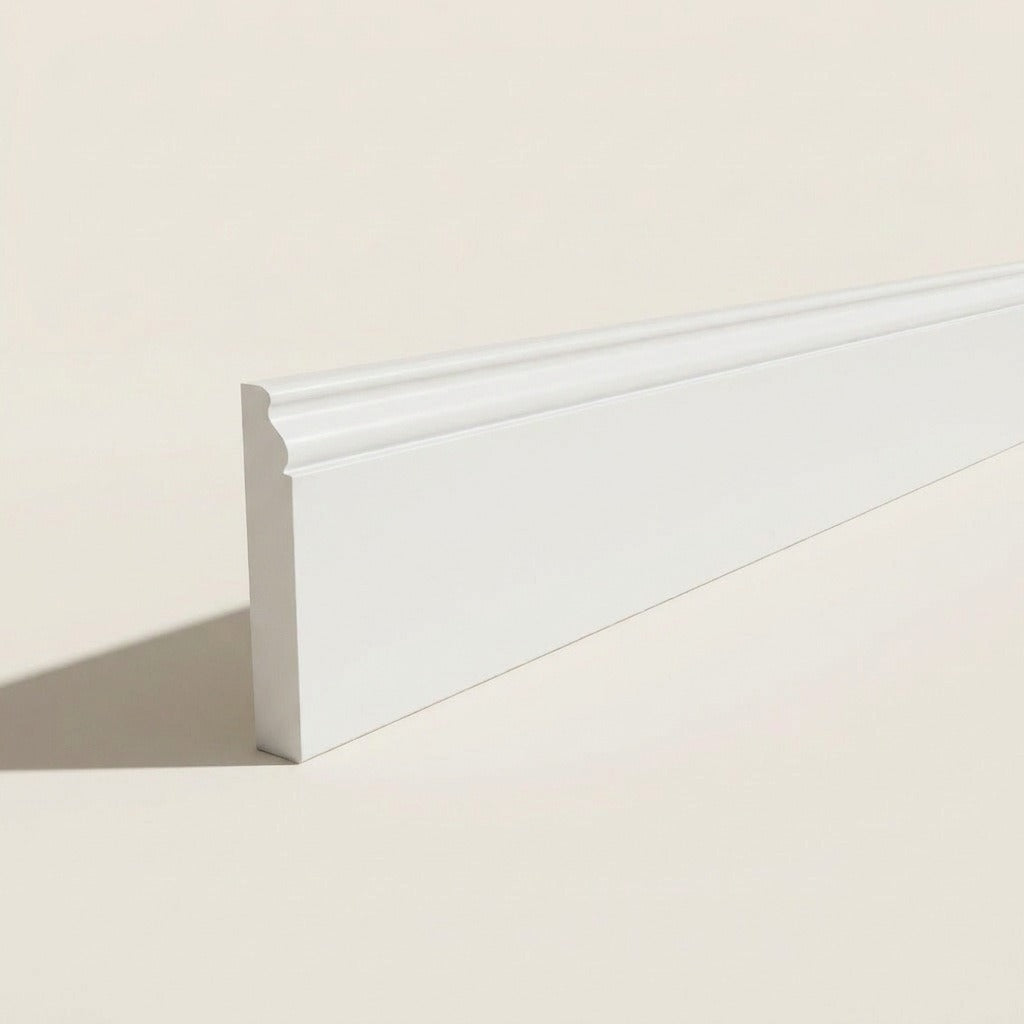 Seaport White Base Molding - 96w 5¼h ¾d