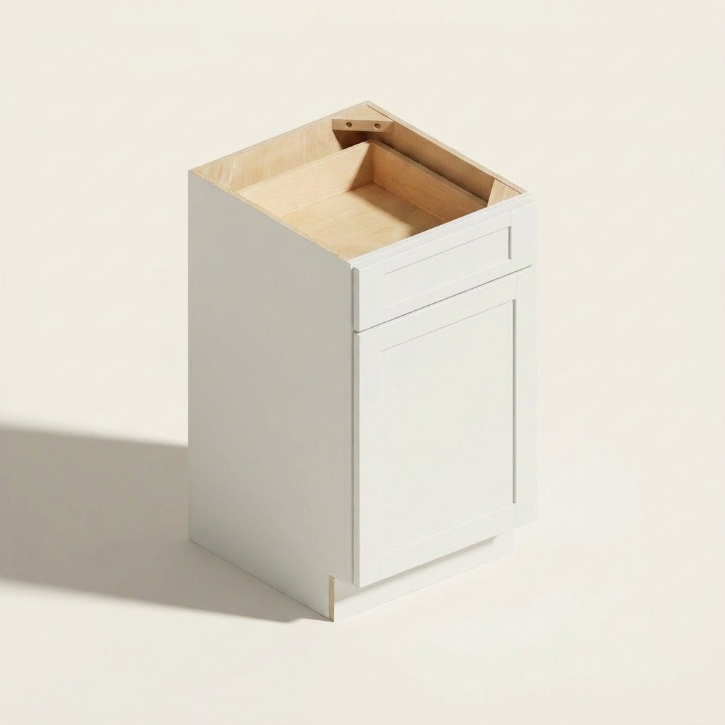 Seaport White Trash Pull-Out Base - 18w 34½h 24d