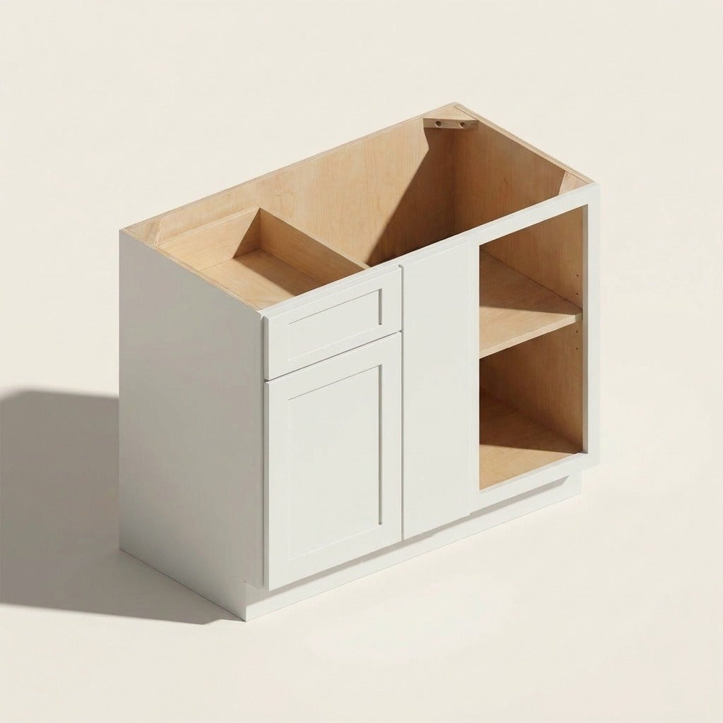 Seaport White Extended Blind Corner Base - 39w 34½h 24d