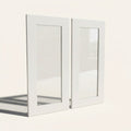 Seaport White Glass Cabinet Doors, 2ct - 14¾w 41½h