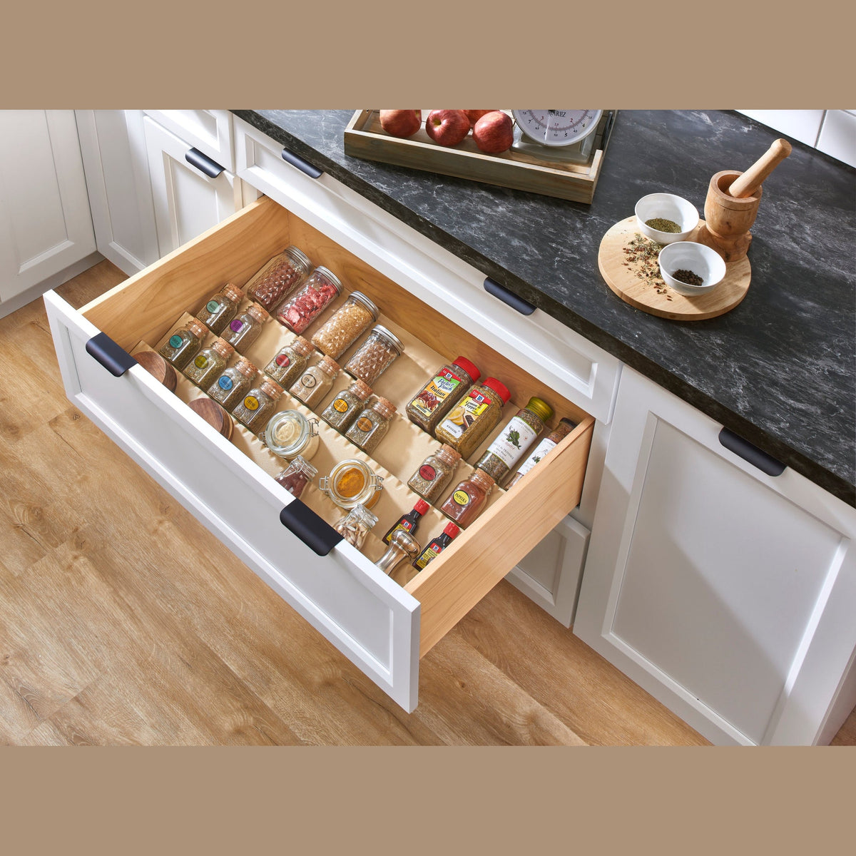 REV-A-SHELF  ST50 Series Polymer Trim to Fit Drawer Insert Spice Organizer