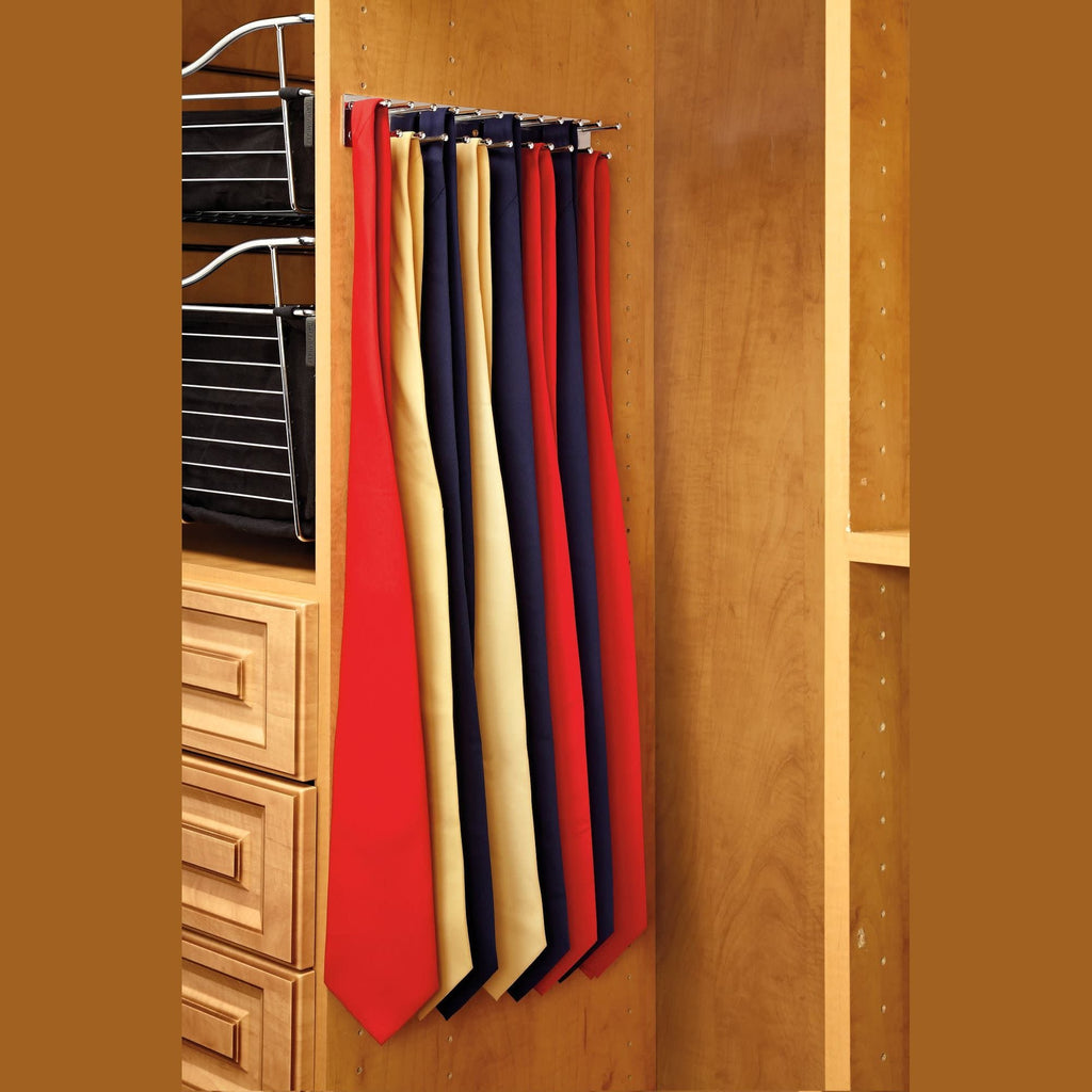 REV-A-SHELF TRC-12NS-CR 12" Chrome Static Tie Rack