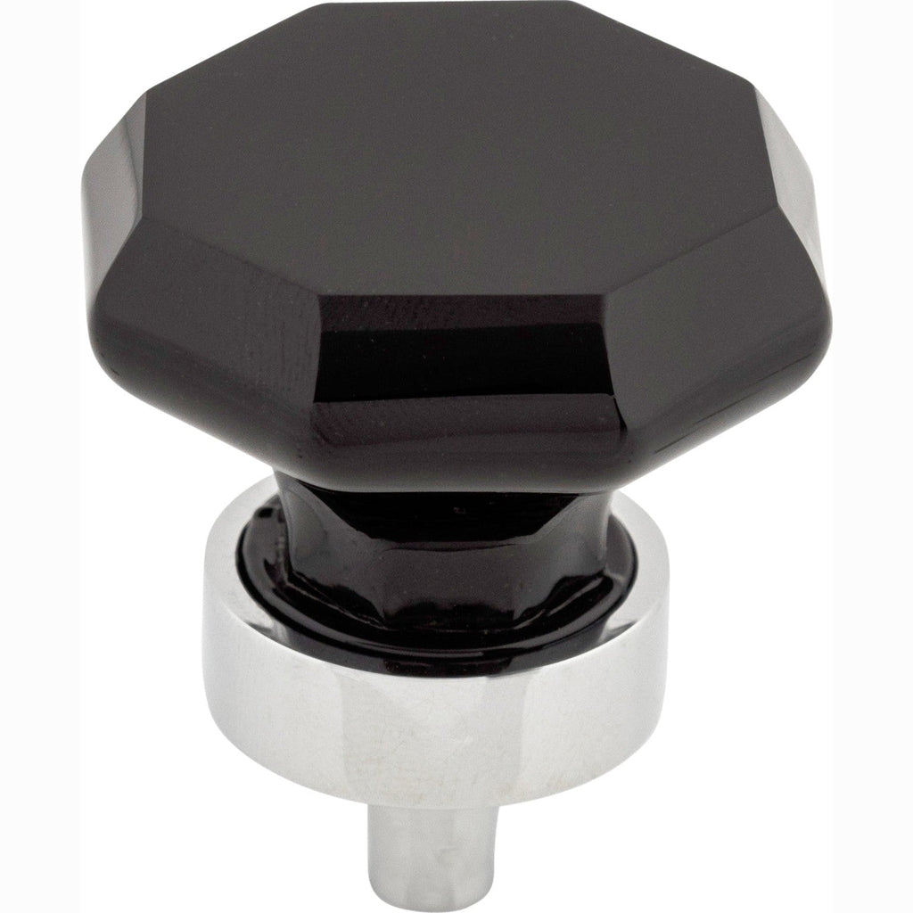 TOP KNOBS Black Octagon Crystal Cabinet Knob