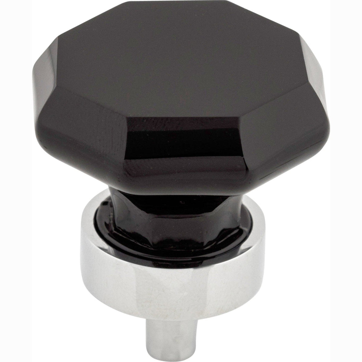 TOP KNOBS Black Octagon Crystal Cabinet Knob